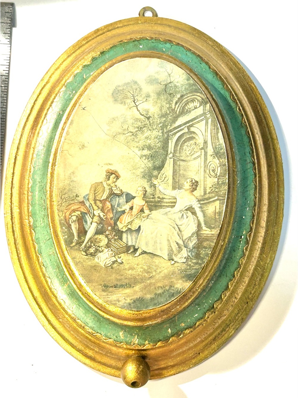 Vintage Reuge Wall Hanging Plaque Pull String Music Box- Chopin Mazurka Works